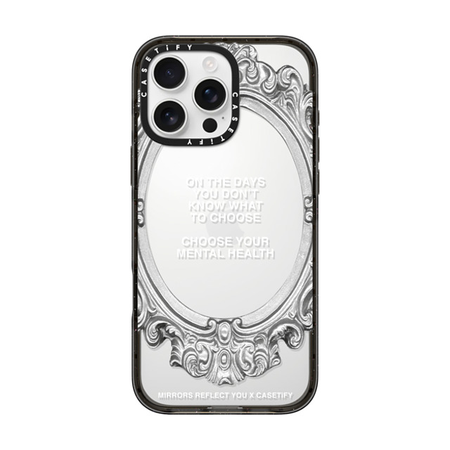 Mirrors Reflect You x CASETiFY iPhone 16 Pro Max Case Quote,Typography Black Impact Case Choose Your Mental Health Mother's Day Mirrors Reflect You x CASETiFY iPhone 16 Pro Max Case Quote,Typography Black Impact Case Choose Your Mental Health Mother's Day
