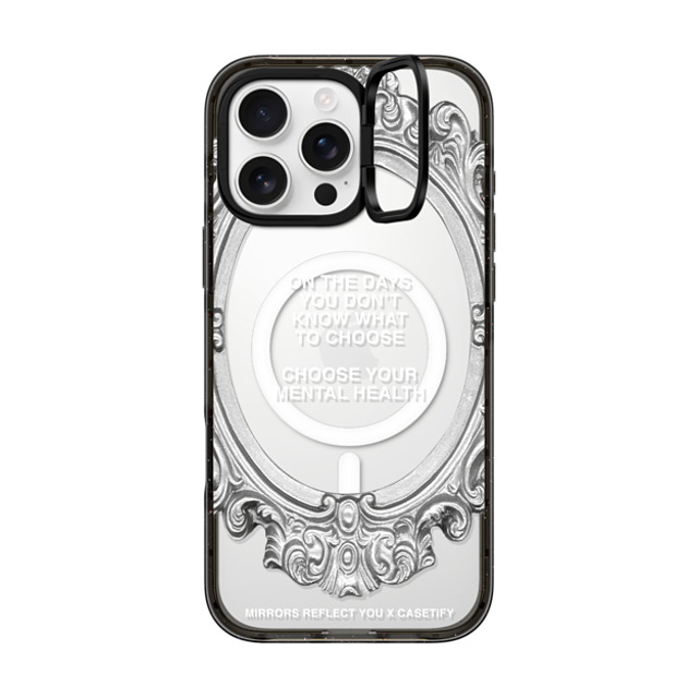 Mirrors Reflect You x CASETiFY iPhone 16 Pro Max ケース Quote,Typography ブラック インパクトリングスタンドケース MagSafe対応 Choose Your Mental Health Father's Day Mirrors Reflect You x CASETiFY iPhone 16 Pro Max ケース Quote,Typography ブラック インパクトリングスタンドケース MagSafe対応 Choose Your Mental Health Father's Day