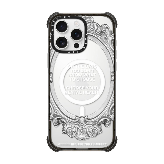 Mirrors Reflect You x CASETiFY iPhone 16 Pro Max Case Quote,Typography ブラック ウルトラ インパクトケース MagSafe 対応 Choose Your Mental Health Mother's Day Mirrors Reflect You x CASETiFY iPhone 16 Pro Max Case Quote,Typography ブラック ウルトラ インパクトケース MagSafe 対応 Choose Your Mental Health Mother's Day