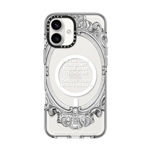 Mirrors Reflect You x CASETiFY iPhone 16 Plus ケース クリア クリア ケース MagSafe対応 Choose Your Mental Health