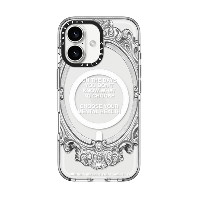Mirrors Reflect You x CASETiFY iPhone 16 Case Quote,Typography Clear Clear Case MagSafe Compatible Choose Your Mental Health Mother's Day Mirrors Reflect You x CASETiFY iPhone 16 Case Quote,Typography Clear Clear Case MagSafe Compatible Choose Your Mental Health Mother's Day