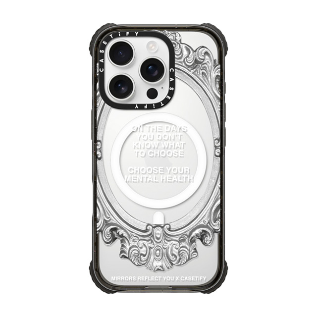 Mirrors Reflect You x CASETiFY iPhone 16 Pro ケース Quote,Typography ブラック ウルトラ インパクトケース MagSafe 対応 Choose Your Mental Health Father's Day Mirrors Reflect You x CASETiFY iPhone 16 Pro ケース Quote,Typography ブラック ウルトラ インパクトケース MagSafe 対応 Choose Your Mental Health Father's Day