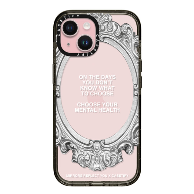 Mirrors Reflect You x CASETiFY iPhone 15 Case Quote,Typography Black インパクトケース Choose Your Mental Health Mother's Day Mirrors Reflect You x CASETiFY iPhone 15 Case Quote,Typography Black インパクトケース Choose Your Mental Health Mother's Day
