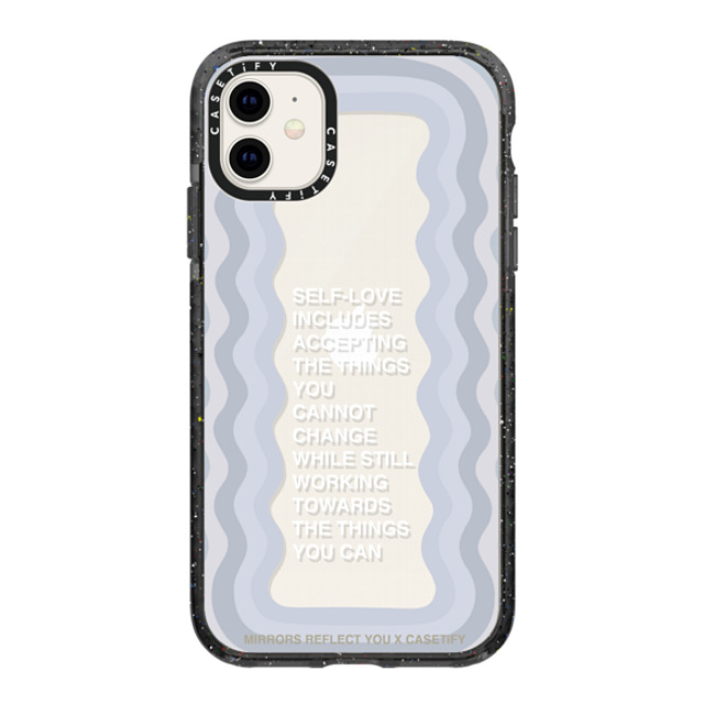 Mirrors Reflect You x CASETiFY iPhone 11 ケース ブラック インパクトケース Self-Love
