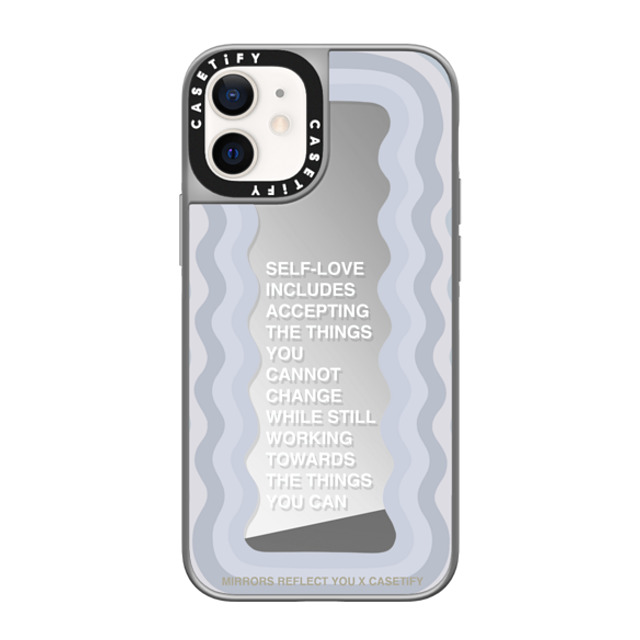 Mirrors Reflect You x CASETiFY iPhone 12 mini ケース シルバー (シルバーバンパー) ミラーケース MagSafe対応 Self-Love