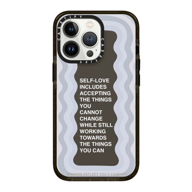 Mirrors Reflect You x CASETiFY iPhone 13 Pro ケース ブラック インパクトケース Self-Love