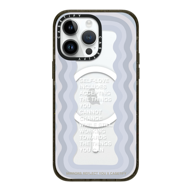 Mirrors Reflect You x CASETiFY iPhone 14 Pro Max ケース ブラック インパクトケース MagSafe対応 Self-Love