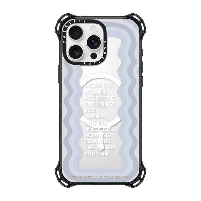 Mirrors Reflect You x CASETiFY iPhone 16 Pro Max ケース ブラック バウンスケース Self-Love