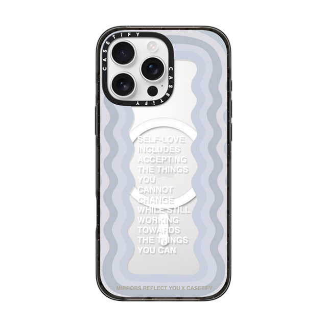Mirrors Reflect You x CASETiFY iPhone 16 Pro Max ケース ブラック インパクトケース MagSafe対応 Self-Love
