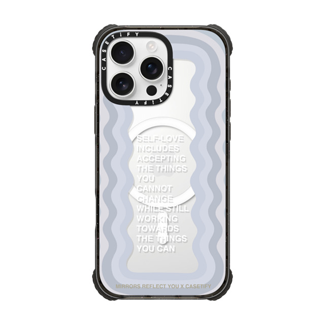 Mirrors Reflect You x CASETiFY iPhone 16 Pro Max Case Black ウルトラ インパクトケース MagSafe 対応 Self-Love Mirrors Reflect You x CASETiFY iPhone 16 Pro Max Case Black ウルトラ インパクトケース MagSafe 対応 Self-Love