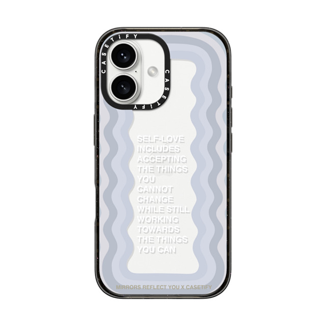 Mirrors Reflect You x CASETiFY iPhone 16 ケース ブラック インパクトケース Self-Love