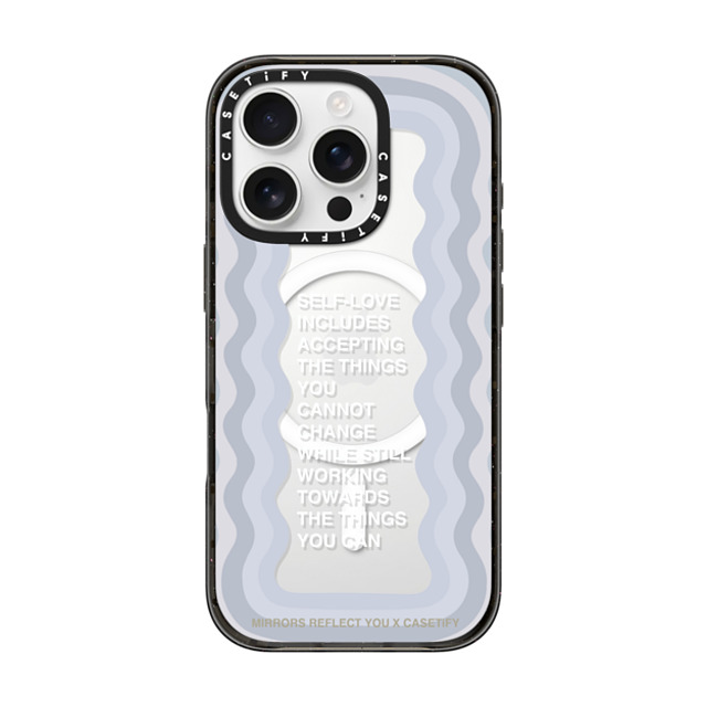 Mirrors Reflect You x CASETiFY iPhone 16 Pro ケース ブラック インパクトケース MagSafe対応 Self-Love