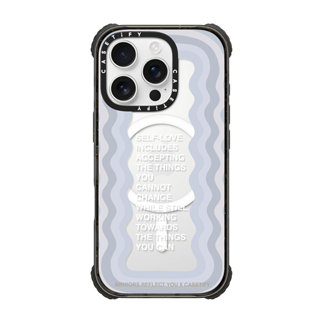 Mirrors Reflect You x CASETiFY iPhone 16 Pro Case Black ウルトラ インパクトケース MagSafe 対応 Self-Love Mirrors Reflect You x CASETiFY iPhone 16 Pro Case Black ウルトラ インパクトケース MagSafe 対応 Self-Love