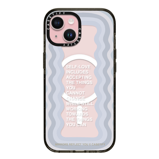 Mirrors Reflect You x CASETiFY iPhone 15 ケース Quote,Typography ブラック インパクトケース MagSafe対応 Self-Love Father's Day Mirrors Reflect You x CASETiFY iPhone 15 ケース Quote,Typography ブラック インパクトケース MagSafe対応 Self-Love Father's Day