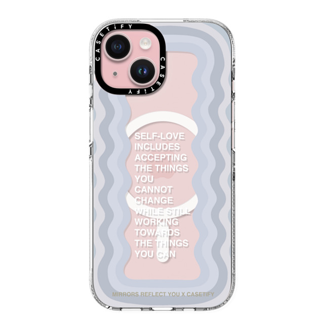 Mirrors Reflect You x CASETiFY iPhone 15 ケース クリア クリア ケース MagSafe対応 Self-Love