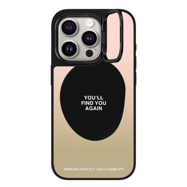 Mirrors Reflect You x CASETiFY iPhone 15 Pro Case Black on Black ミラー リングスタンドケース MagSafe対応 You'll Find You Again Mirrors Reflect You x CASETiFY iPhone 15 Pro Case Black on Black ミラー リングスタンドケース MagSafe対応 You'll Find You Again