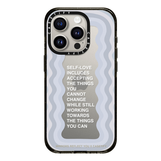 Mirrors Reflect You x CASETiFY iPhone 15 Pro ケース ブラック インパクトケース Self-Love