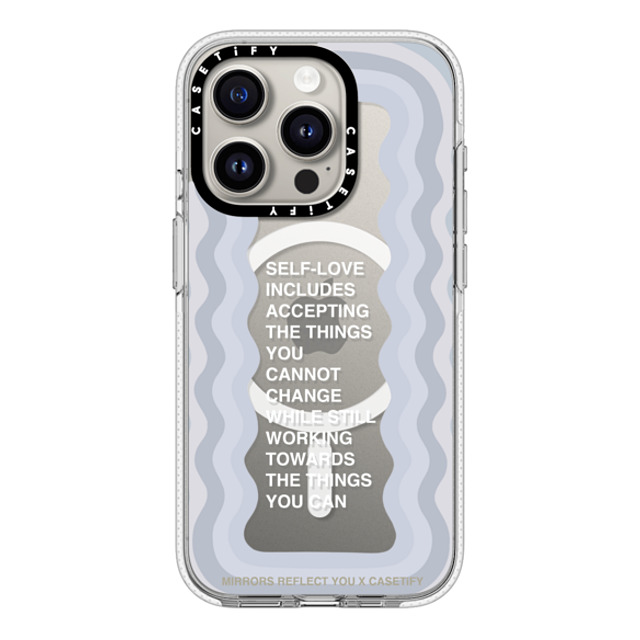 Mirrors Reflect You x CASETiFY iPhone 15 Pro ケース クリア クリア ケース MagSafe対応 Self-Love