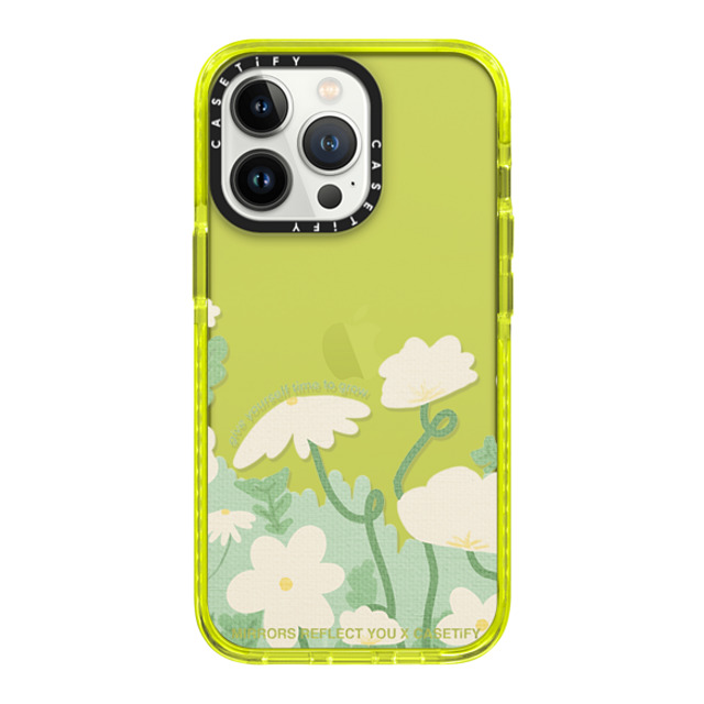 Mirrors Reflect You x CASETiFY iPhone 13 Pro Case ネオン イエロー Impact Case Time To Grow Mirrors Reflect You x CASETiFY iPhone 13 Pro Case ネオン イエロー Impact Case Time To Grow