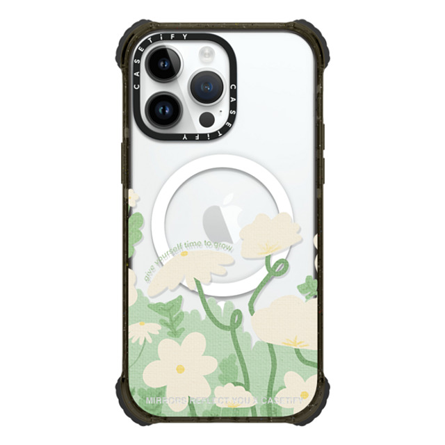 Mirrors Reflect You x CASETiFY iPhone 14 Pro Max Case Black ウルトラ インパクトケース MagSafe 対応 Time To Grow Mirrors Reflect You x CASETiFY iPhone 14 Pro Max Case Black ウルトラ インパクトケース MagSafe 対応 Time To Grow
