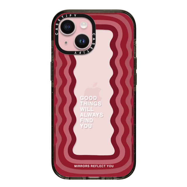 Mirrors Reflect You x CASETiFY iPhone 15 ケース ブラック インパクトケース Good Things