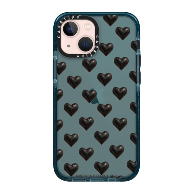 Mirrors Reflect You x CASETiFY iPhone 13 Mini Case Quote,Typography Pacific Blue インパクトケース black hearts Mother's Day Mirrors Reflect You x CASETiFY iPhone 13 Mini Case Quote,Typography Pacific Blue インパクトケース black hearts Mother's Day