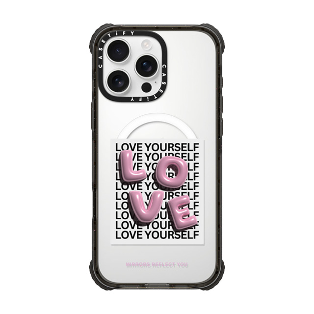 Mirrors Reflect You x CASETiFY iPhone 16 Pro Max ケース Quote,Typography ブラック ウルトラ インパクトケース MagSafe 対応 LOVE Mother's Day Mirrors Reflect You x CASETiFY iPhone 16 Pro Max ケース Quote,Typography ブラック ウルトラ インパクトケース MagSafe 対応 LOVE Mother's Day