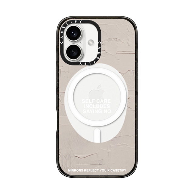 Mirrors Reflect You x CASETiFY iPhone 16 Case Quote,Typography Black Impact Case MagSafe Compatible Self Care Father's Day Mirrors Reflect You x CASETiFY iPhone 16 Case Quote,Typography Black Impact Case MagSafe Compatible Self Care Father's Day