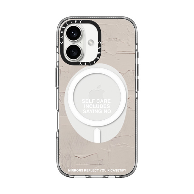 Mirrors Reflect You x CASETiFY iPhone 16 Case Quote,Typography Clear Clear Case MagSafe Compatible Self Care Father's Day Mirrors Reflect You x CASETiFY iPhone 16 Case Quote,Typography Clear Clear Case MagSafe Compatible Self Care Father's Day