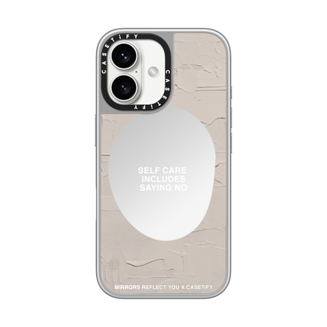 Mirrors Reflect You x CASETiFY iPhone 16 Case シルバー (シルバーバンパー) ミラーケース MagSafe対応 Self Care Mirrors Reflect You x CASETiFY iPhone 16 Case シルバー (シルバーバンパー) ミラーケース MagSafe対応 Self Care