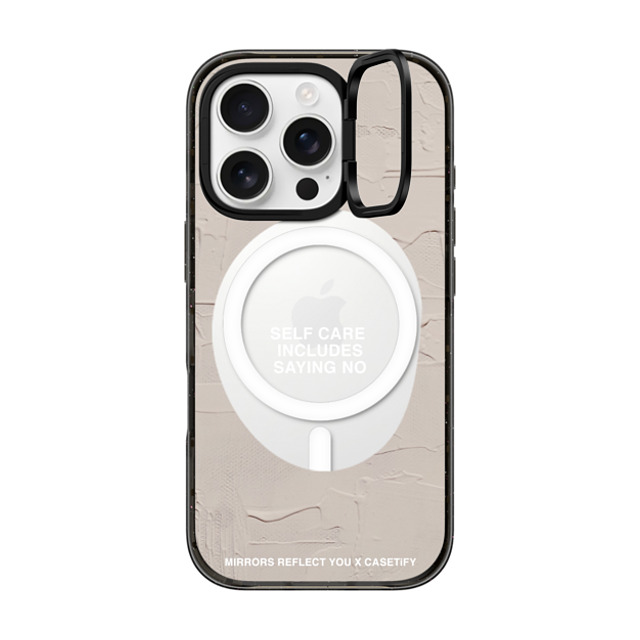 Mirrors Reflect You x CASETiFY iPhone 16 Pro Case Quote,Typography Black インパクトリングスタンドケース MagSafe対応 Self Care Father's Day Mirrors Reflect You x CASETiFY iPhone 16 Pro Case Quote,Typography Black インパクトリングスタンドケース MagSafe対応 Self Care Father's Day