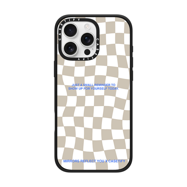Mirrors Reflect You x CASETiFY iPhone 16 Pro Max ケース マットブラック インパクトケース Just A Small Reminder