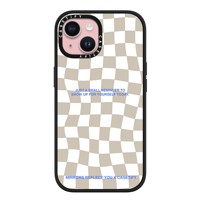 Mirrors Reflect You x CASETiFY iPhone 15 ケース マットブラック インパクトケース MagSafe対応 Just A Small Reminder