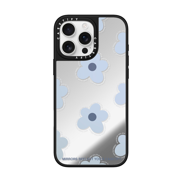 Mirrors Reflect You x CASETiFY iPhone 16 Pro Max ケース Silver on Black ミラーケース MagSafe対応 I Hope