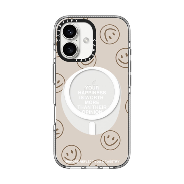 Mirrors Reflect You x CASETiFY iPhone 16 ケース クリア クリア ケース MagSafe対応 Happiness For What It's Worth