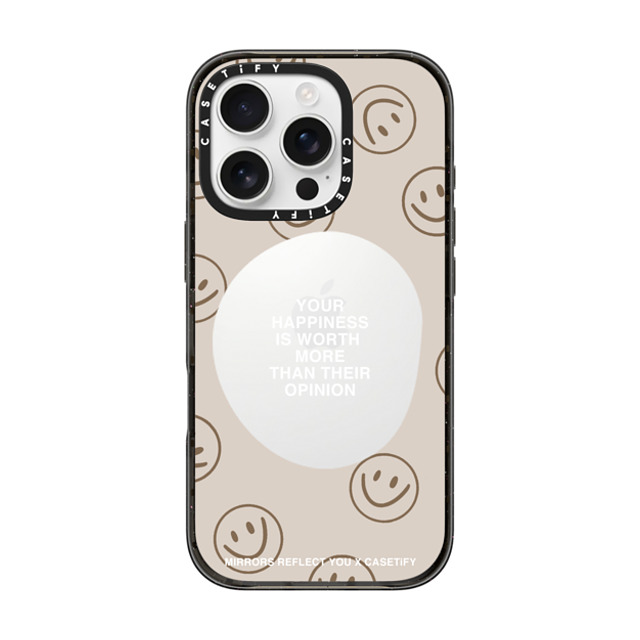 Mirrors Reflect You x CASETiFY iPhone 16 Pro ケース ブラック インパクトケース Happiness For What It's Worth