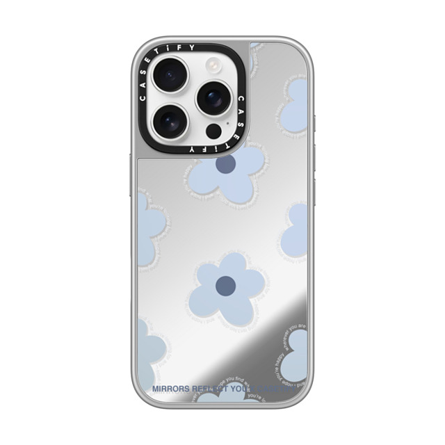 Mirrors Reflect You x CASETiFY iPhone 16 Pro ケース シルバー (シルバーバンパー) ミラーケース MagSafe対応 I Hope