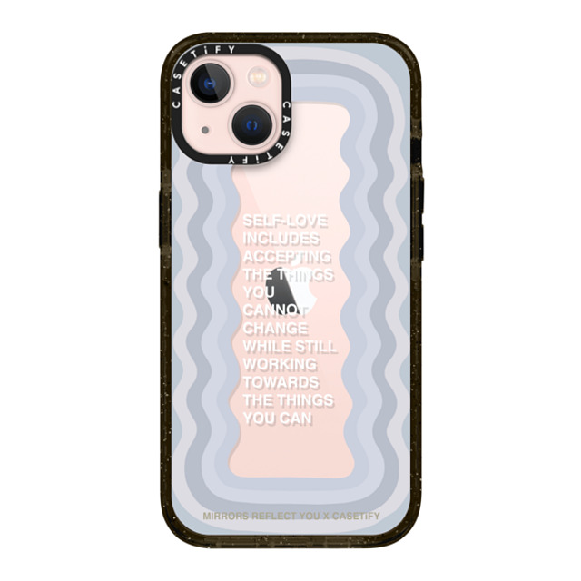 Mirrors Reflect You x CASETiFY iPhone 13 ケース ブラック インパクトケース Self-Love