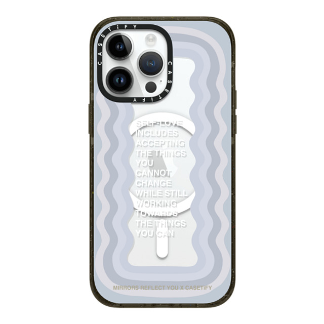 Mirrors Reflect You x CASETiFY iPhone 14 Pro Max ケース ブラック インパクトケース MagSafe対応 Self-Love