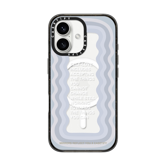 Mirrors Reflect You x CASETiFY iPhone 16 ケース ブラック インパクトケース MagSafe対応 Self-Love