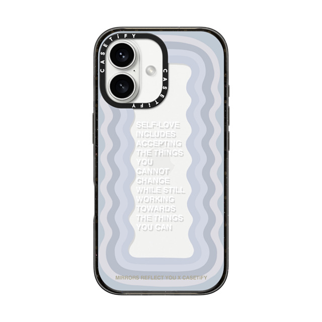 Mirrors Reflect You x CASETiFY iPhone 16 ケース ブラック インパクトケース Self-Love