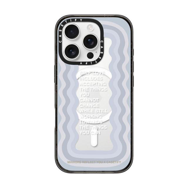 Mirrors Reflect You x CASETiFY iPhone 16 Pro ケース ブラック インパクトケース MagSafe対応 Self-Love