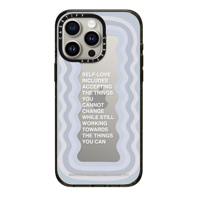 Mirrors Reflect You x CASETiFY iPhone 15 Pro Max ケース ブラック インパクトケース Self-Love