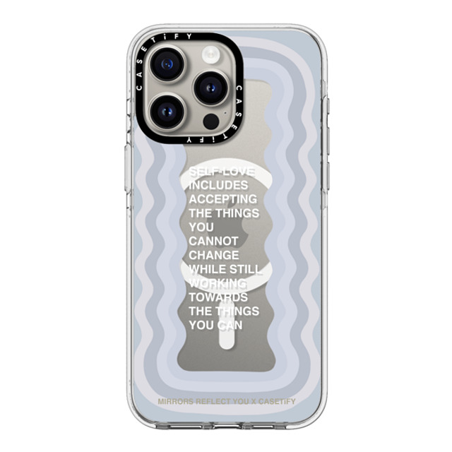 Mirrors Reflect You x CASETiFY iPhone 15 Pro Max ケース クリア クリア ケース MagSafe対応 Self-Love