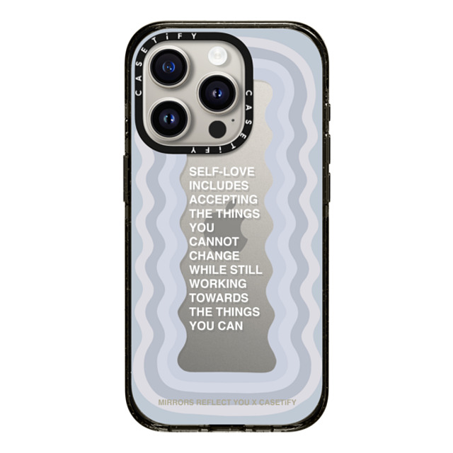 Mirrors Reflect You x CASETiFY iPhone 15 Pro ケース ブラック インパクトケース Self-Love