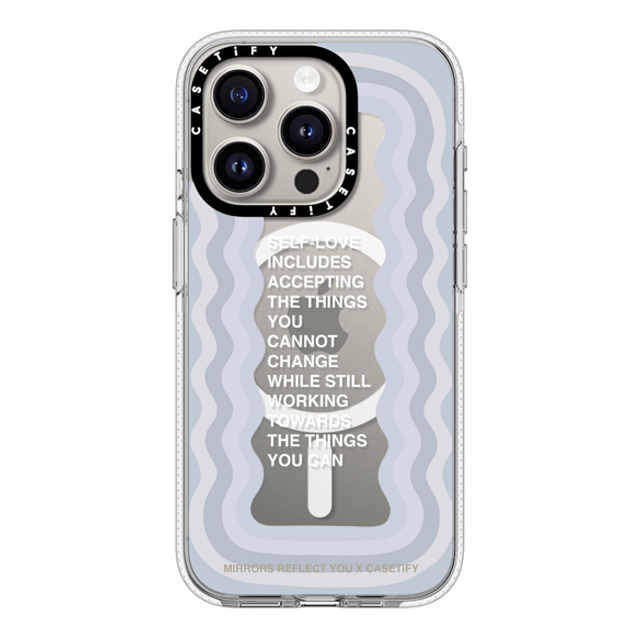 Mirrors Reflect You x CASETiFY iPhone 15 Pro ケース クリア クリア ケース MagSafe対応 Self-Love