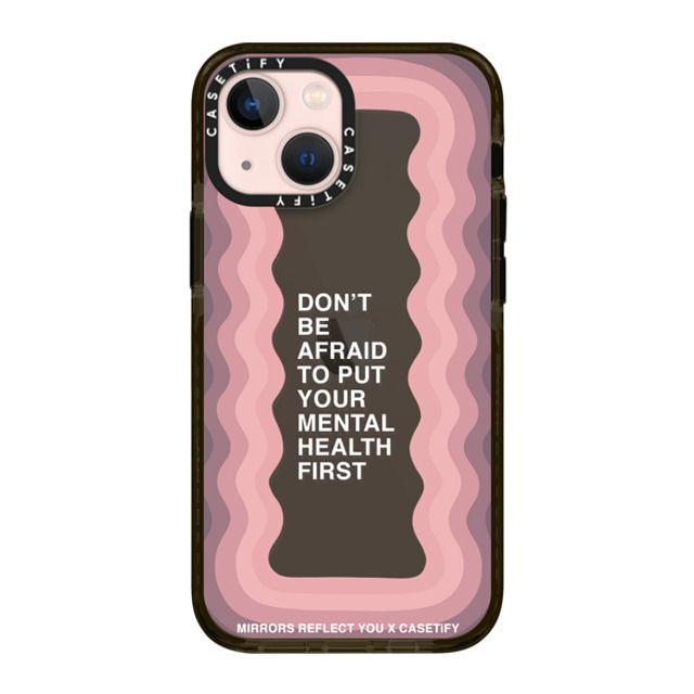 Mirrors Reflect You x CASETiFY iPhone 13 Mini ケース ブラック インパクトケース Don't Be Afraid