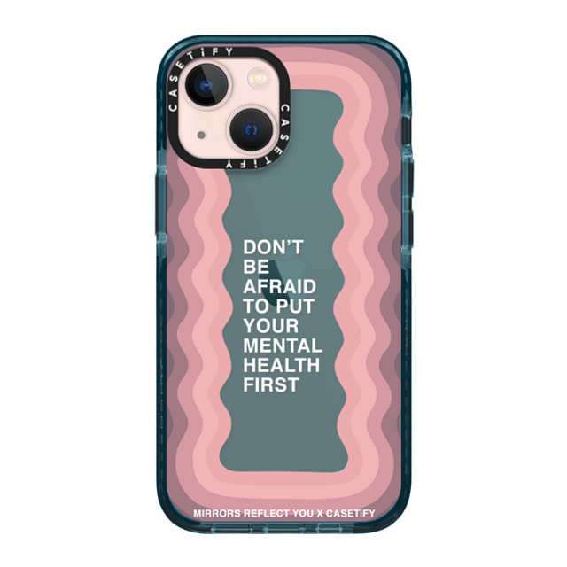 Mirrors Reflect You x CASETiFY iPhone 13 Mini Case Quote,Typography Pacific Blue Impact Case Don't Be Afraid Mother's Day Mirrors Reflect You x CASETiFY iPhone 13 Mini Case Quote,Typography Pacific Blue Impact Case Don't Be Afraid Mother's Day