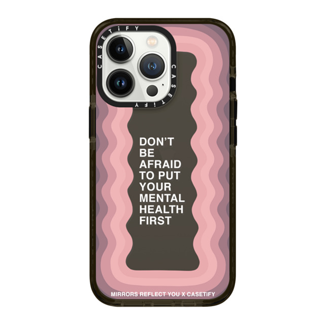 Mirrors Reflect You x CASETiFY iPhone 13 Pro ケース ブラック インパクトケース Don't Be Afraid