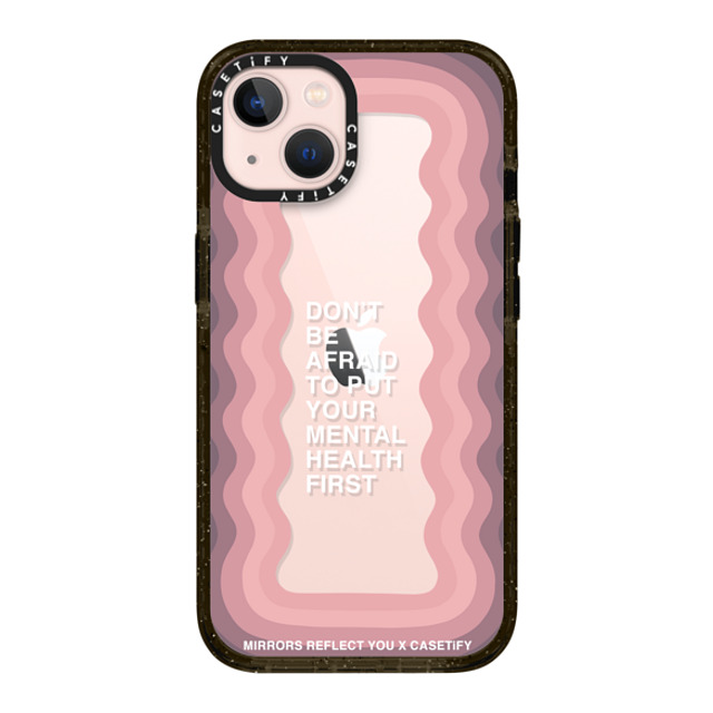 Mirrors Reflect You x CASETiFY iPhone 13 ケース ブラック インパクトケース Don't Be Afraid